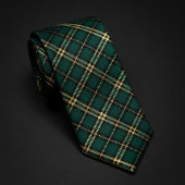 Bosgroen & Goud Schotse Ruit Plaid Stropdas