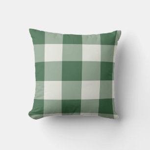 Bosgroen grote Buffalo geruite Gingham Kussen