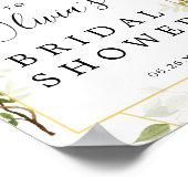 Bosgroen Huwelijksontvangstbord Poster (Hoek)