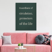 Bosgroen inline tekst Perfusionist ontwerp Canvas Afdruk (Insitu (Woonkamer))