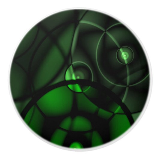 Bosgroen Keramische Knop (Voorkant)