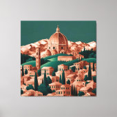 Bosgroen & Koper Italië AI-kunst Canvas Afdruk (Voorkant)