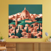 Bosgroen & Koper Italië AI-kunst Canvas Afdruk (Insitu (Woonkamer))