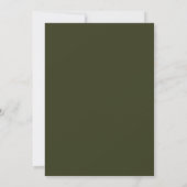 Bosgroen | Minimalistisch Scandi Modern Wedding Kaart (Achterkant)