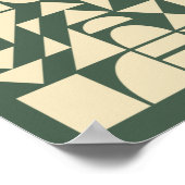 Bosgroen | Moderne geometrische vormen Kunst Poster (Hoek)