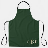 Bosgroen Monogram Kookschort Schort (Voorkant)