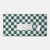 Bosgroen mos dambordpatroon bureaumat (Keyboard & Muis)