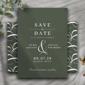 Bosgroen mos | Formele moderne retro typografie Save The Date