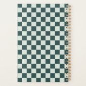 Bosgroen mos schaakbordpatroon planner (Achterkant)