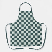 Bosgroen mos schaakbordpatroon schort (Voorkant)
