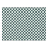 Bosgroen mos schaakbordpatroon tafelkleed (Voorkant (Horizontaal))