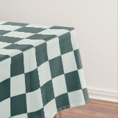 Bosgroen mos schaakbordpatroon tafelkleed (Voorbeeld)