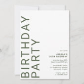 Bosgroen mos | Vetgedrukte typografie Eenvoudig Al Kaart (Voorkant)