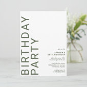 Bosgroen mos | Vetgedrukte typografie Eenvoudig Al Kaart (Staand voorkant)