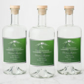 Bosgroen Productlabel Zilveren Frame Monogram Likeurfles Etiket (Flessen)