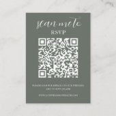 Bosgroen | QR-code | Bruiloft RSVP Informatiekaartje (Voorkant)