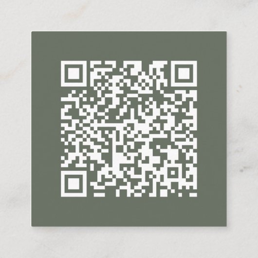 Bosgroen | QR-code | Bruiloft RSVP Informatiekaartje (Achterkant)