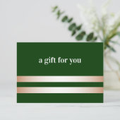 Bosgroen | Roos Gold Elegant Gift Kaart (Staand voorkant)