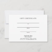 Bosgroen | Roos Gold Elegant Gift Kaart (Achterkant)