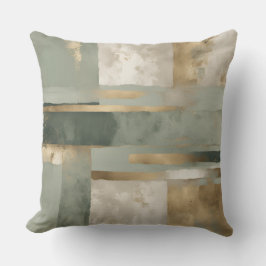 Bosgroen saliegoud beige karos kussen
