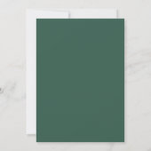 Bosgroen somber bosbruiloft kaart (Achterkant)