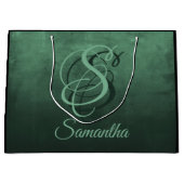 Bosgroen stijlvol rustiek Gepersonaliseerd Groot Cadeauzakje (Voorkant)