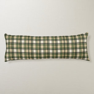 Bosgroen Tartan Plaid Lichaamskussen