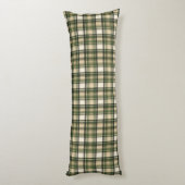 Bosgroen Tartan Plaid Lichaamskussen (Achterkant (Verticaal))