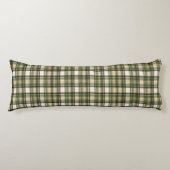 Bosgroen Tartan Plaid Lichaamskussen (Voorkant)