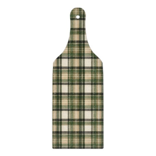 Bosgroen Tartan Schotse Ruit Snijplank (Voorkant)