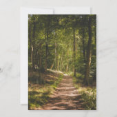 Bosgroen viering van het leven Begrafenisfoto Kaart (Achterkant)