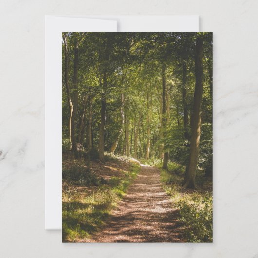 Bosgroen viering van het leven Begrafenisfoto Kaart (Achterkant)