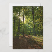 Bosgroen viering van het leven Begrafenisfoto Kaart (Achterkant)