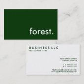 bosgroen. visitekaartje (Voorkant / Achterkant)