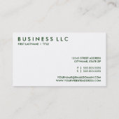 bosgroen. visitekaartje (Achterkant)