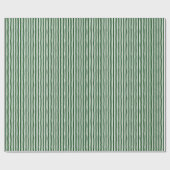 Bosgroen & Witte Scheve Strepen Cadeaupapier (Vlak)