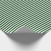Bosgroen & Witte Strepen Cadeaupapier (Hoek)