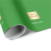 Bosgroen zakelijk bedrijfslogo cadeaupapier (Rol Hoek)
