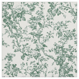 Bosgroene bloem toile stof