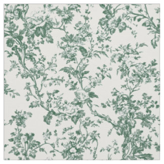 Bosgroene bloem toile stof
