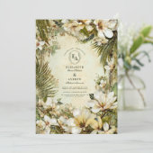 Bosgroene Botanische Trouwdag Kaart (Staand voorkant)