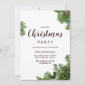 Bosgroene bruine pinecones verlaat Kerstmis Kaart (Voorkant)