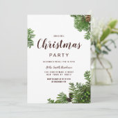 Bosgroene bruine pinecones verlaat Kerstmis Kaart (Staand voorkant)