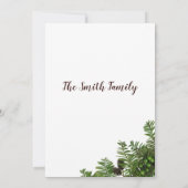 Bosgroene bruine pinecones verlaat Kerstmis Kaart (Achterkant)