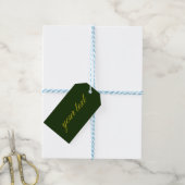 Bosgroene cadeaubijslage cadeaulabel (Met Touw)