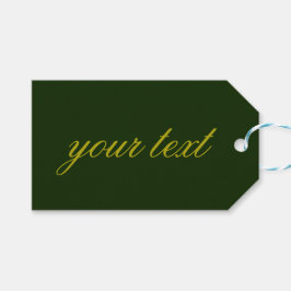Bosgroene cadeaubijslage cadeaulabel