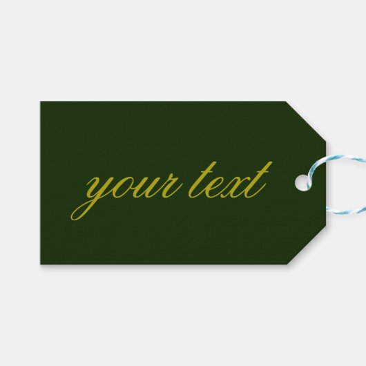 Bosgroene cadeaubijslage cadeaulabel (Voorkant (Horizontaal))