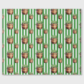 Bosgroene chic klaver ton St. Patrick-dag Cadeaupapier (Vlak)