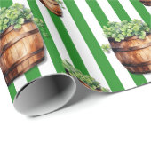 Bosgroene chic klaver ton St. Patrick-dag Cadeaupapier (Rol Hoek)