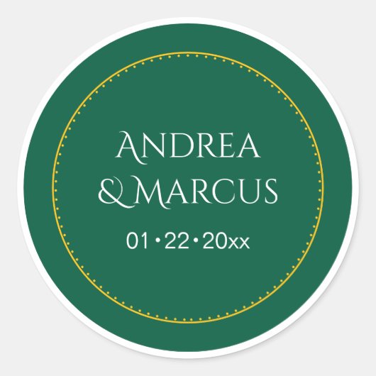 bosgroene cirkel ronde sticker (Voorkant)